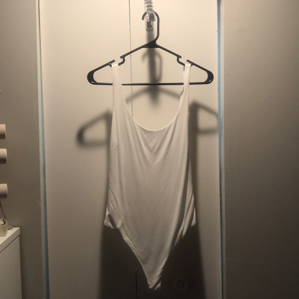 White backless bodysuit